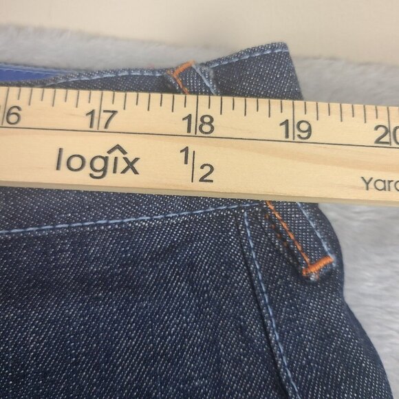 Vintage Platinum Fubu Y2k Fat Albert Baggy Embroidered Navy  Jeans Mens 38x34 - Picture 8 of 16